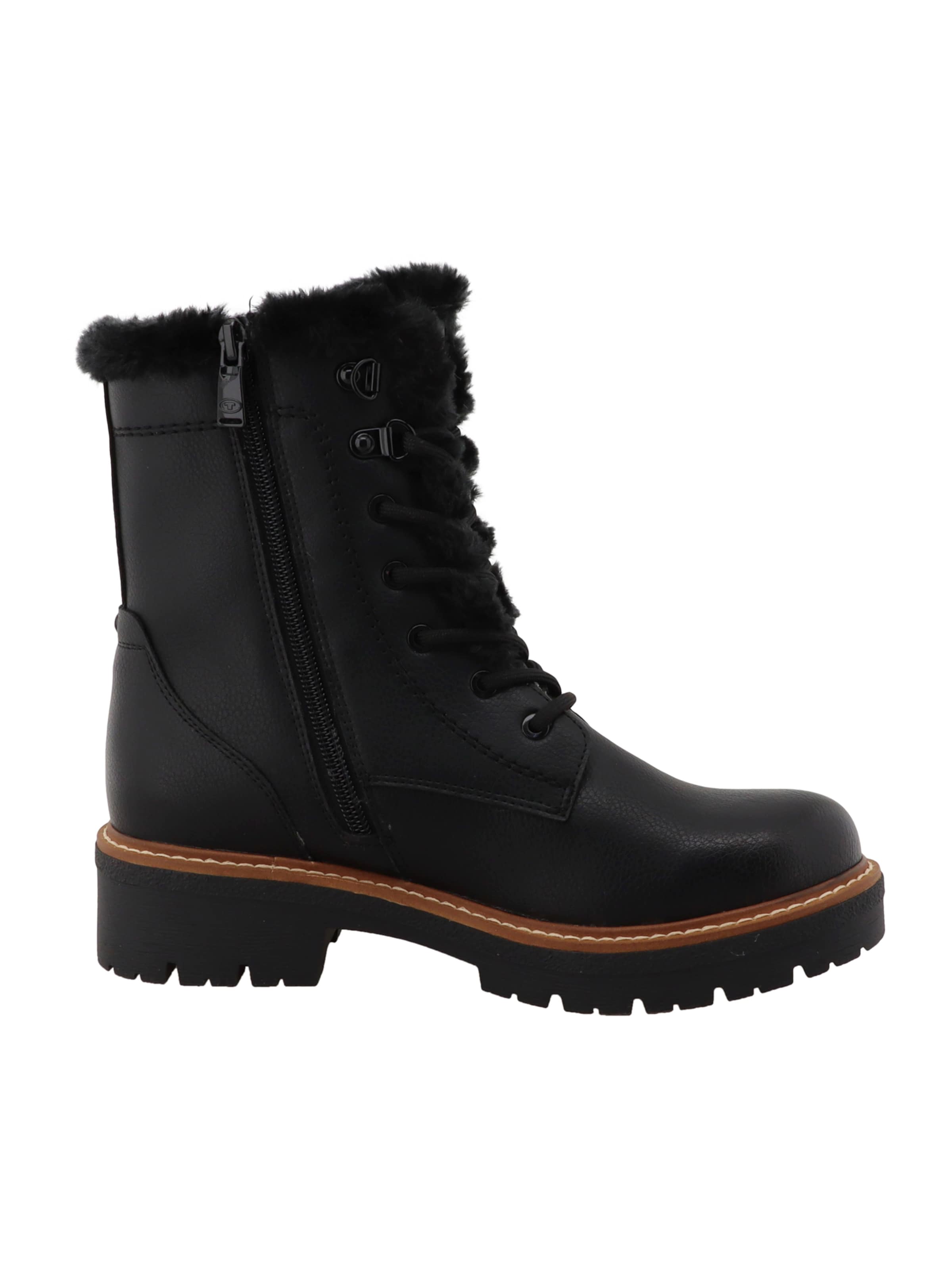 Bottines à lacets TOM TAILOR en noir
