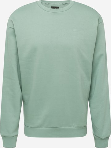 QS Sweatshirt in Groen: voorkant