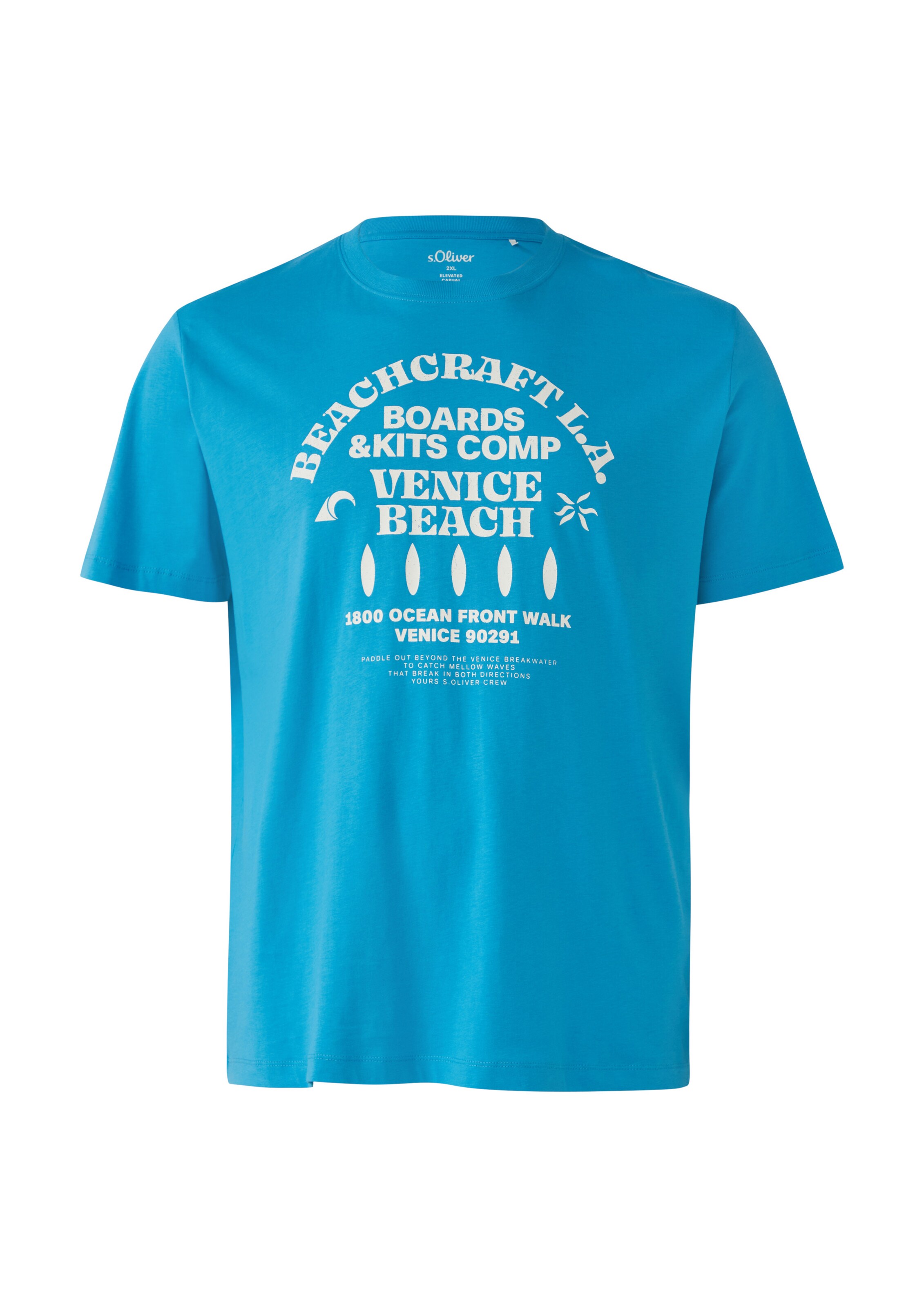 s.Oliver Men Big Sizes T-Shirt in Blau: Vorderseite