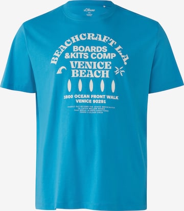 s.Oliver Men Big Sizes T-Shirt in Blau: Vorderseite