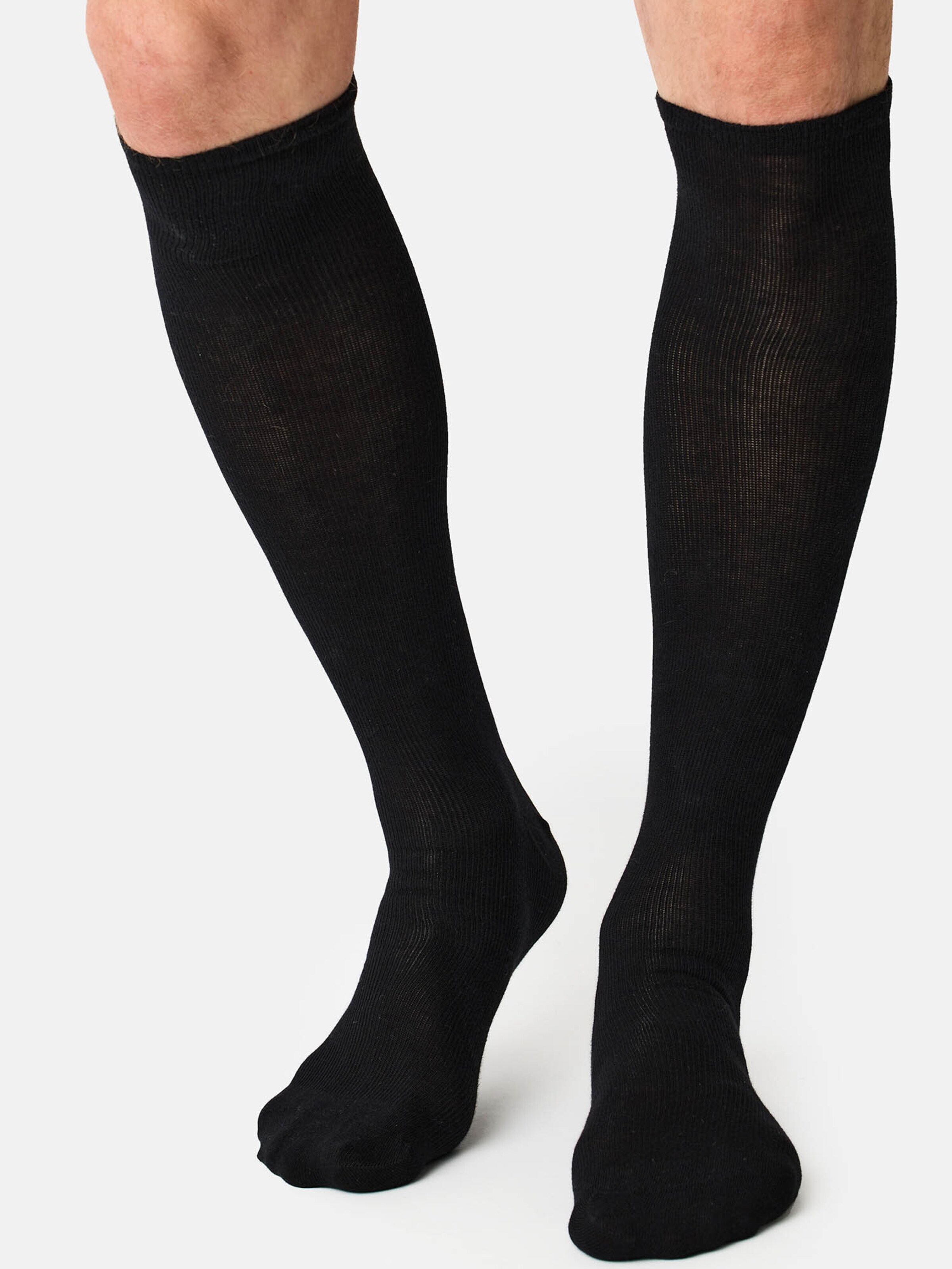 Nur Die Kniekousen ' Fit & Vital ohne Einschneiden ' in Zwart: voorkant