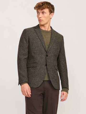 JACK & JONES - Ajuste estrecho Chaqueta saco 'JPRWinter' en marrón: frente
