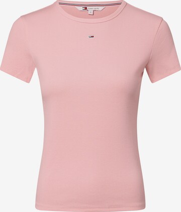 T-shirt Tommy Jeans en rose : devant