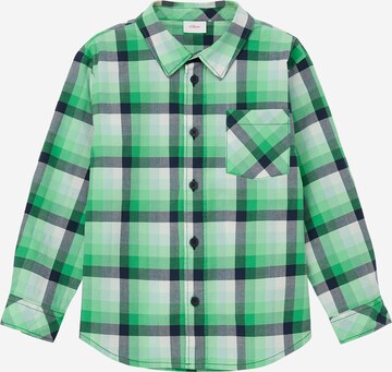 s.Oliver Regular fit Button Up Shirt in Green: front