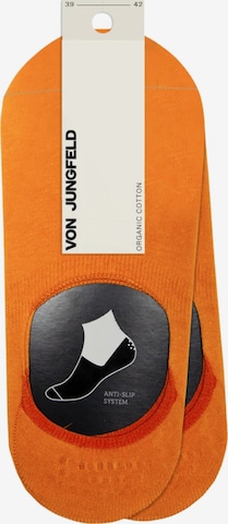 Von Jungfeld Ankle Socks 'Doppelpack' in Orange: front