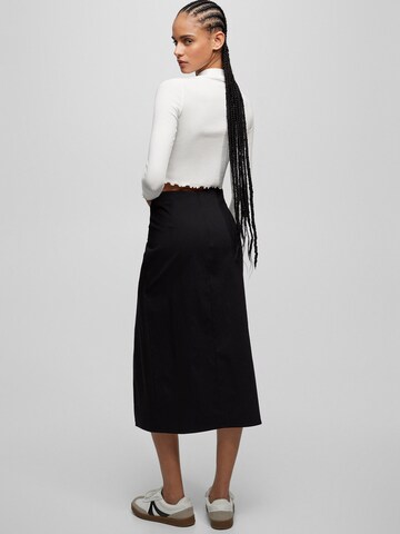 Pull&Bear Shirt in Schwarz