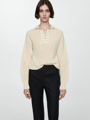 MANGO Bootcut Broek 'Santori' in Zwart