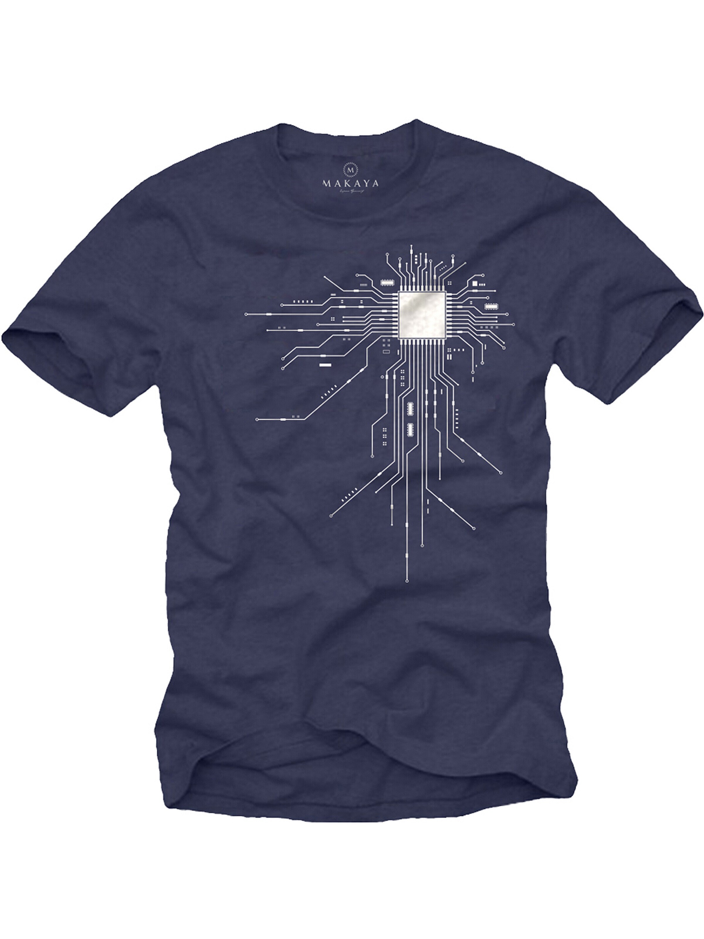 MAKAYA Shirt 'CPU' in Blue: front
