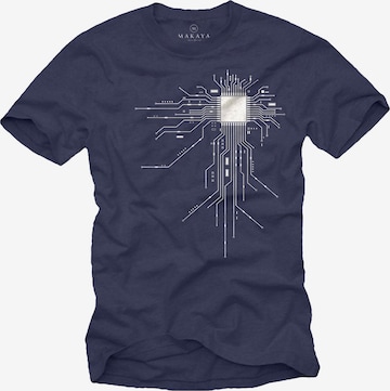 MAKAYA Shirt 'CPU' in Blue: front