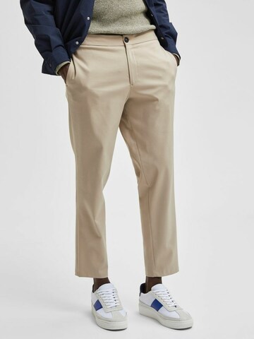 SELECTED HOMME Slim fit Chino trousers 'Dann' in Beige: front