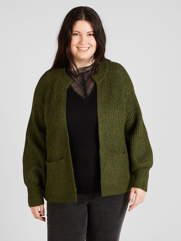 Cardigan 'BEVERLY CAR 1' Fransa Curve en vert : devant