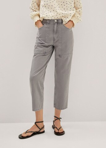 MANGO Loose fit Pants 'Alessia' in Grey: front