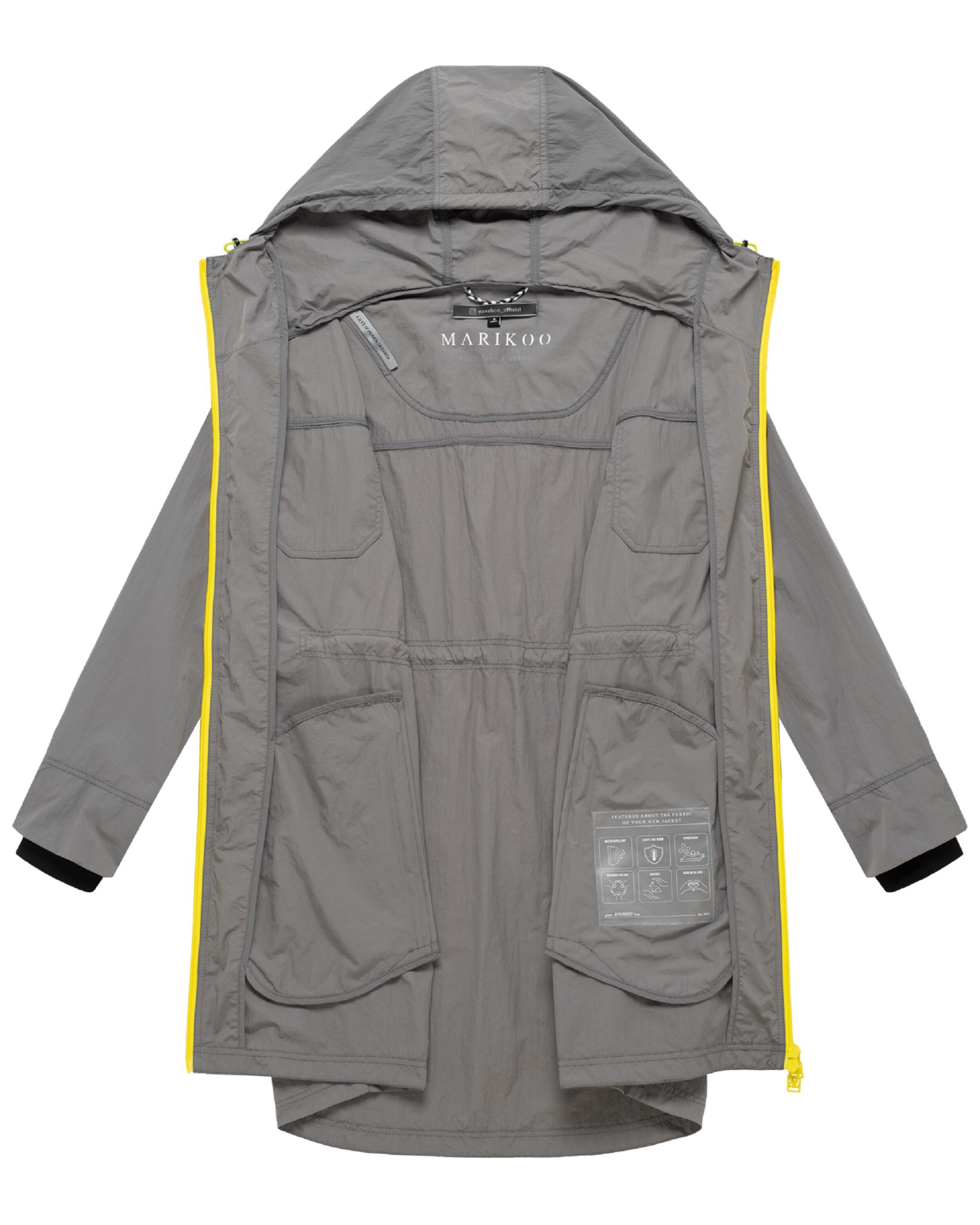 MARIKOO Tussenparka 'Trüffelbonbon 16' in Grijs