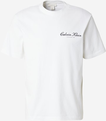 Calvin Klein Jeans Regularen Majica '20S MARCH' | bela barva: sprednja stran