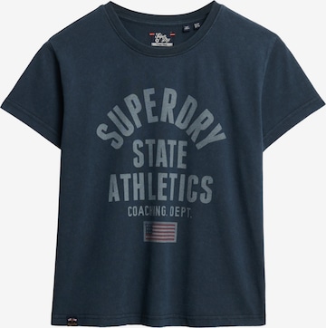 Superdry Tričko – modrá: přední strana