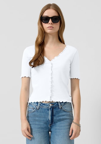 T-shirt QS en blanc : devant