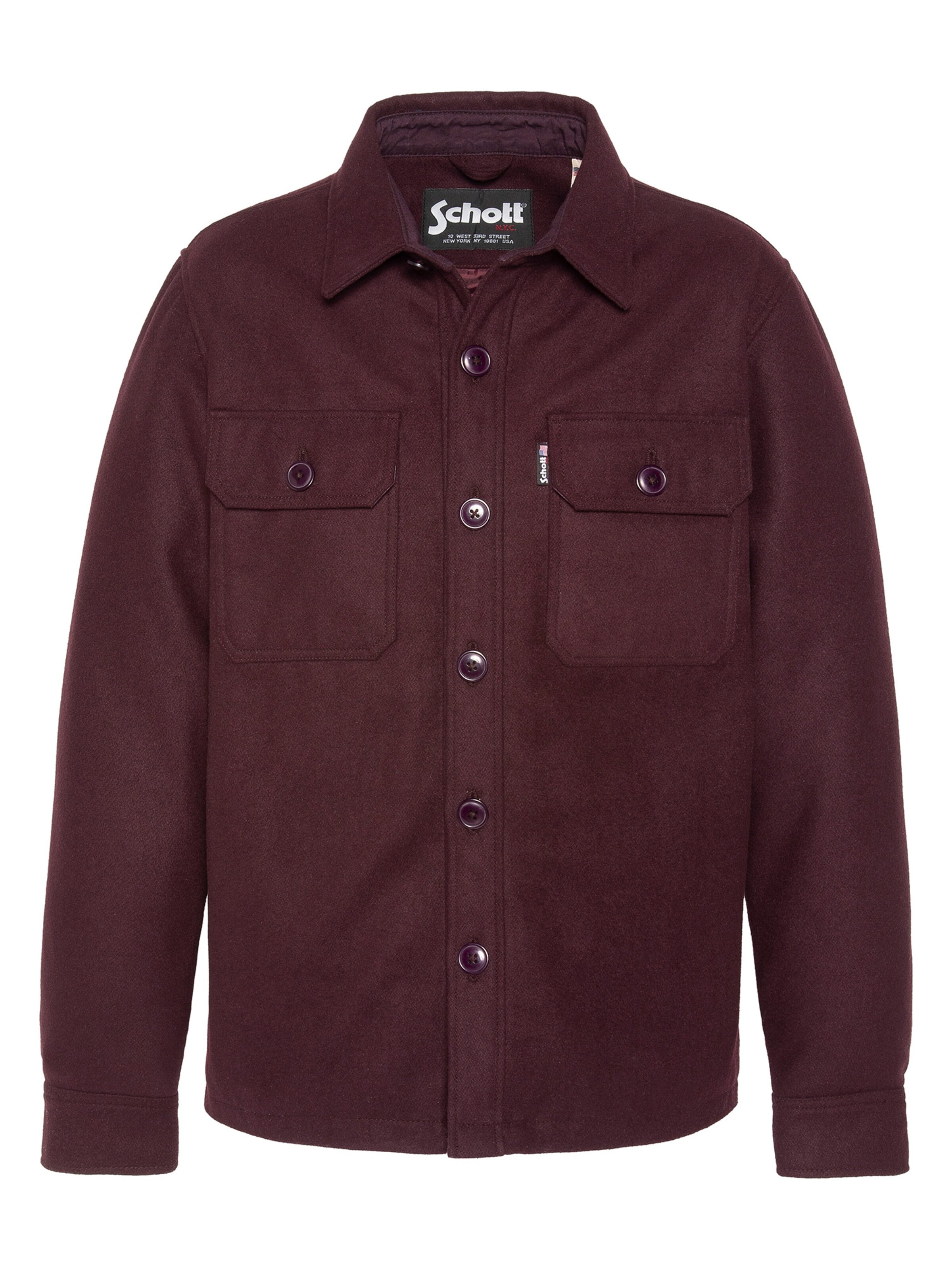 Schott NYC Winter Jacket in Red: front