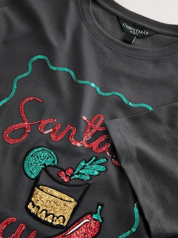 Next T-Shirt 'Festive Sequin Spicy Margarita' in Schwarz
