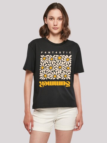 F4NT4STIC Shirt 'Summer Sunflower' in Black: front