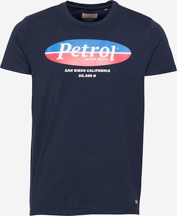 T-Shirt Petrol Industries en bleu : devant