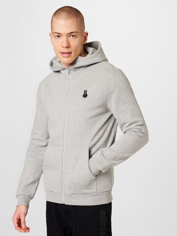 Ocay Zip-Up Hoodie in Grey: front