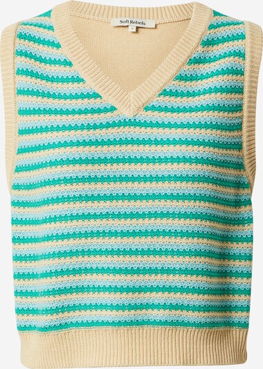 Soft Rebels Sweater in Sand / Light blue / Emerald, Item view