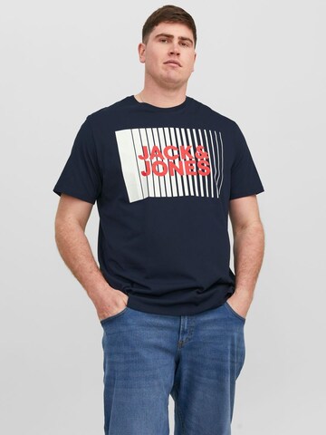 Jack & Jones Plus Shirt in Blue: front