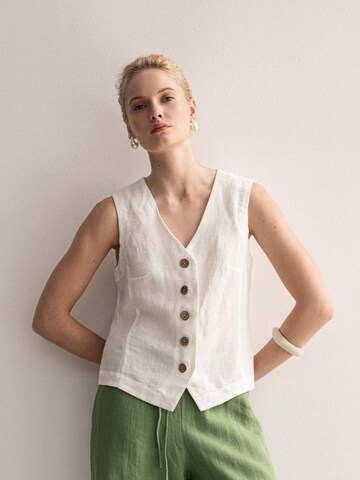 AmourLinen Vest 'Greta' in White