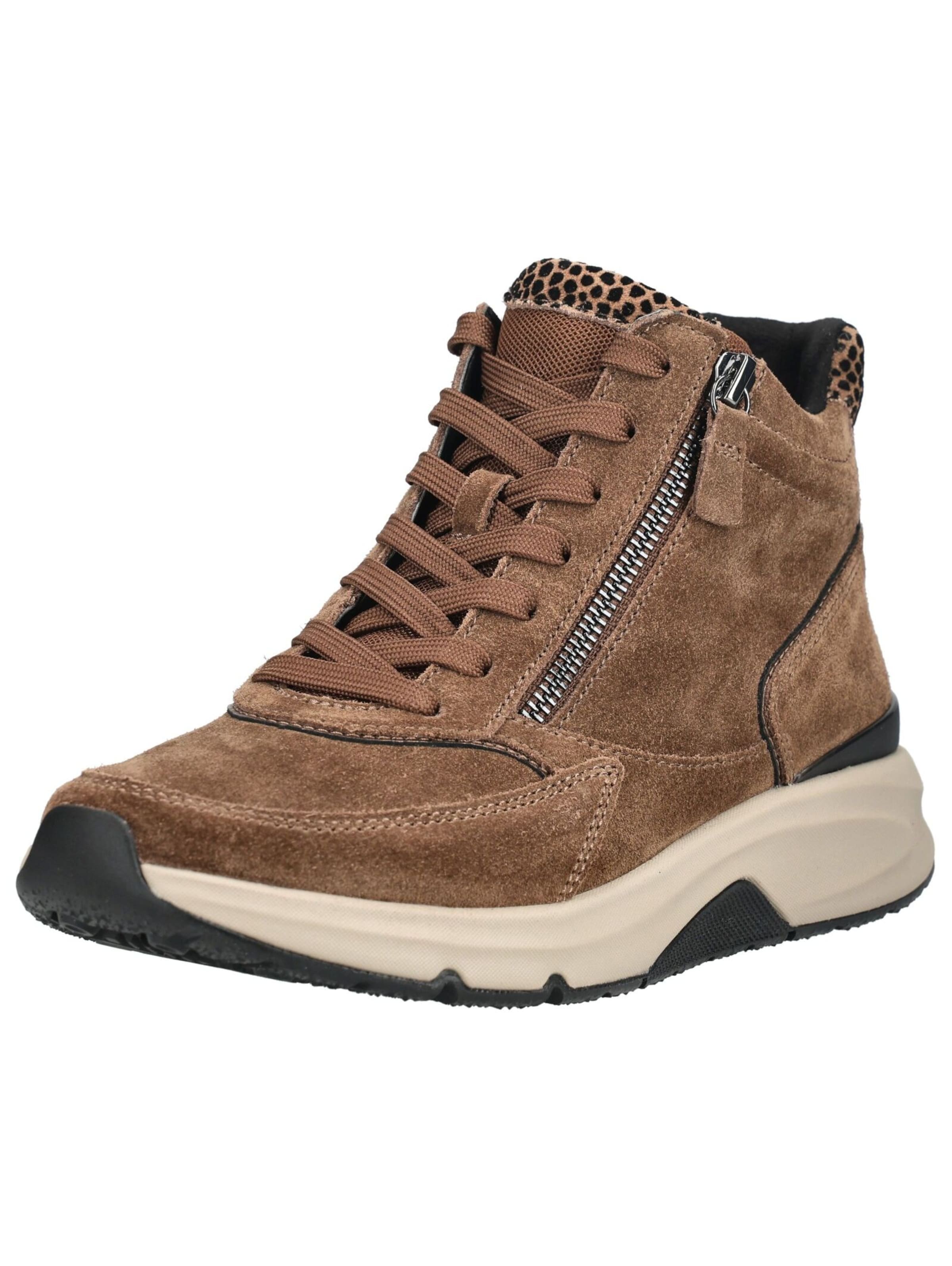 Sneaker alta di GABOR in marrone: frontale