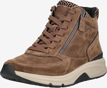 Sneaker alta di GABOR in marrone: frontale
