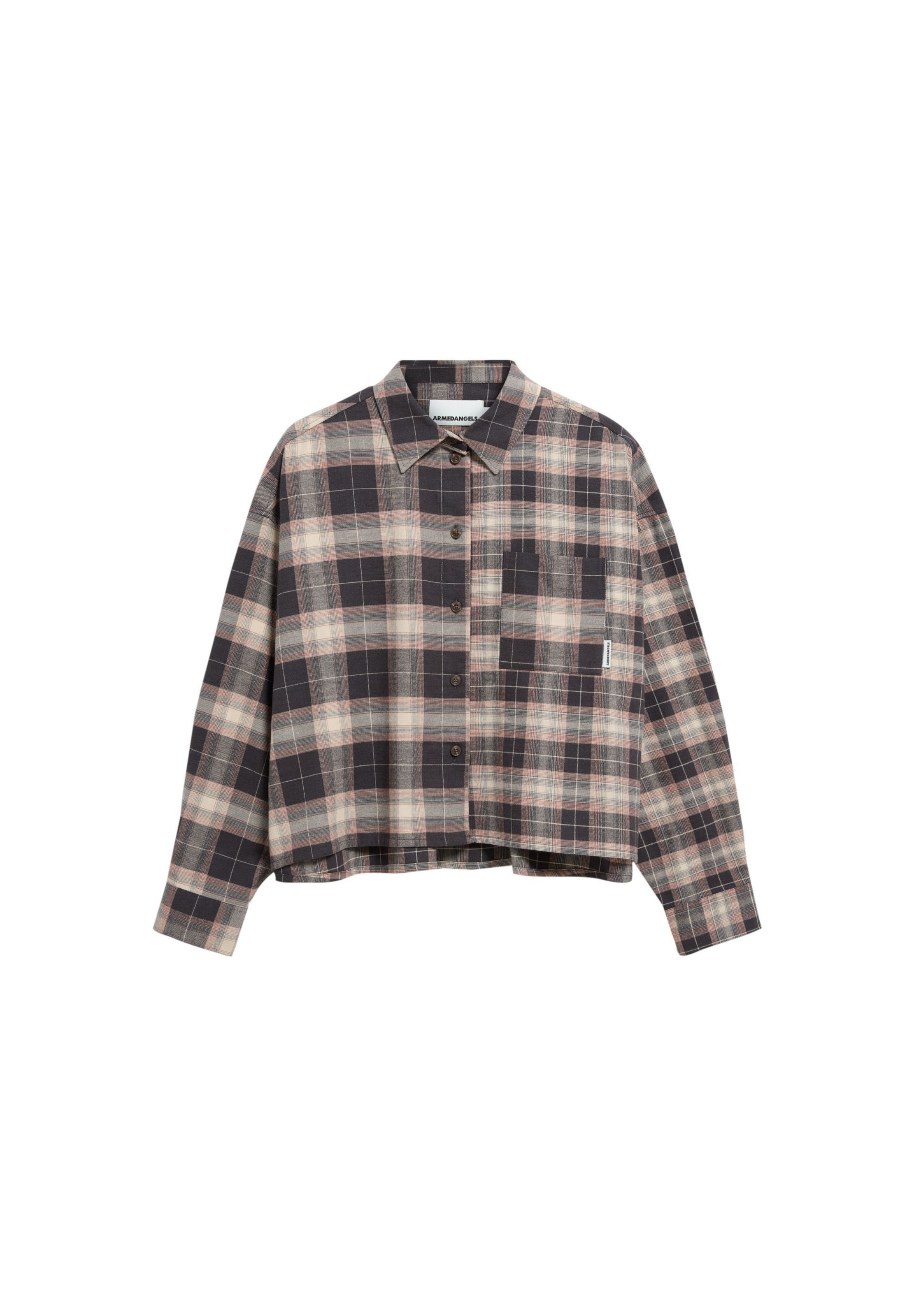 ARMEDANGELS Blouse 'NALAANI PATCHED CHECK' in Gemengde kleuren: voorkant