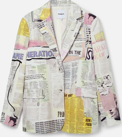 Desigual Blazer en jaune / rose / noir / blanc, Vue avec produit