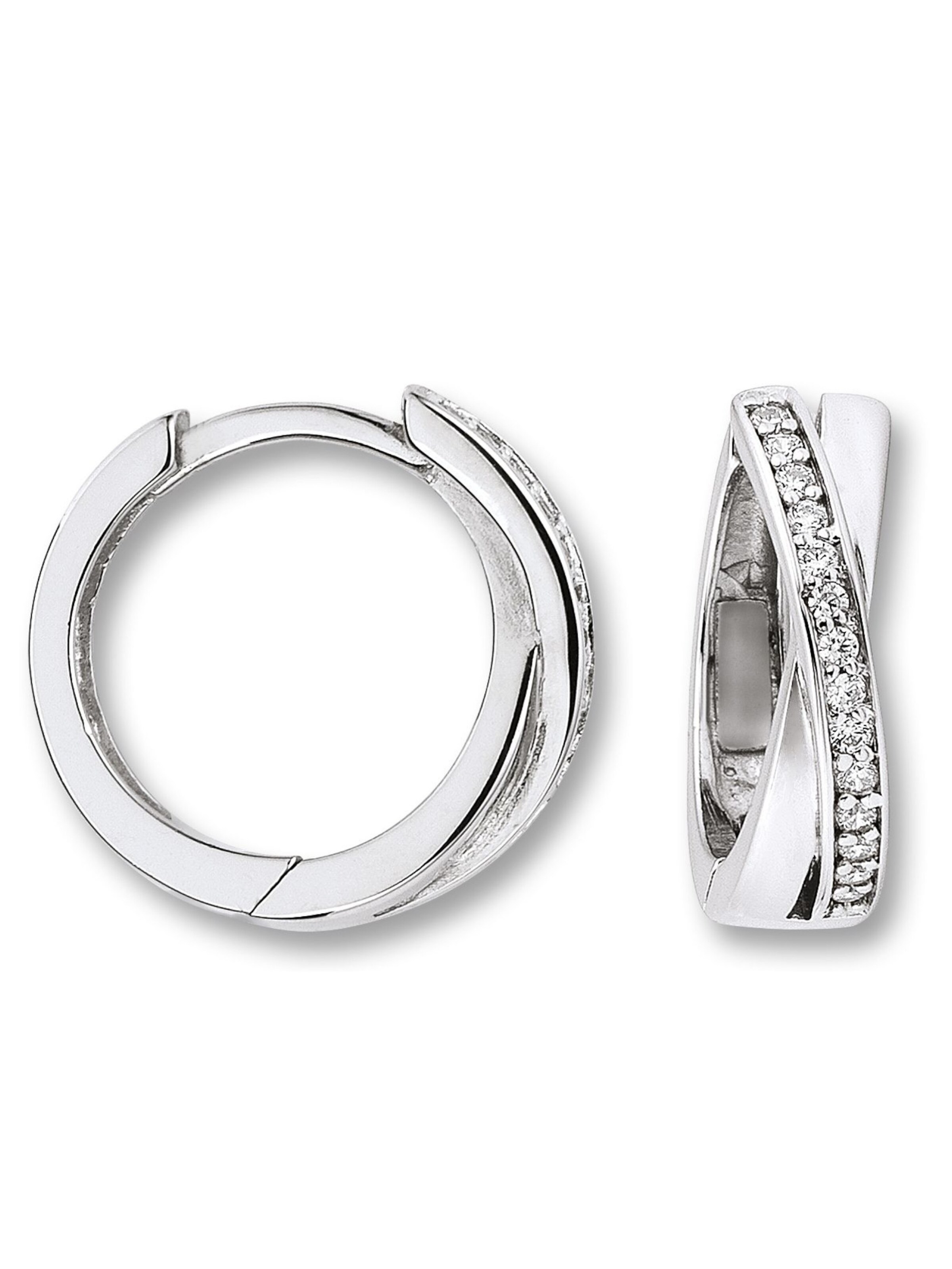 ONE ELEMENT Creole in Silber: Vorderseite