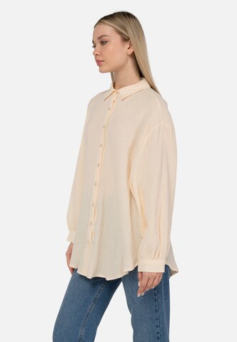 FRESHLIONS Regular fit Blouse 'Honari' in Beige