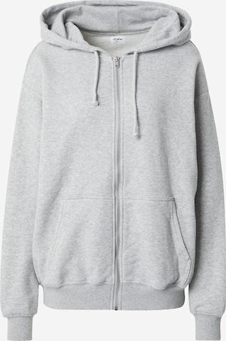 Cotton On - Sudadera con cremallera en gris: frente