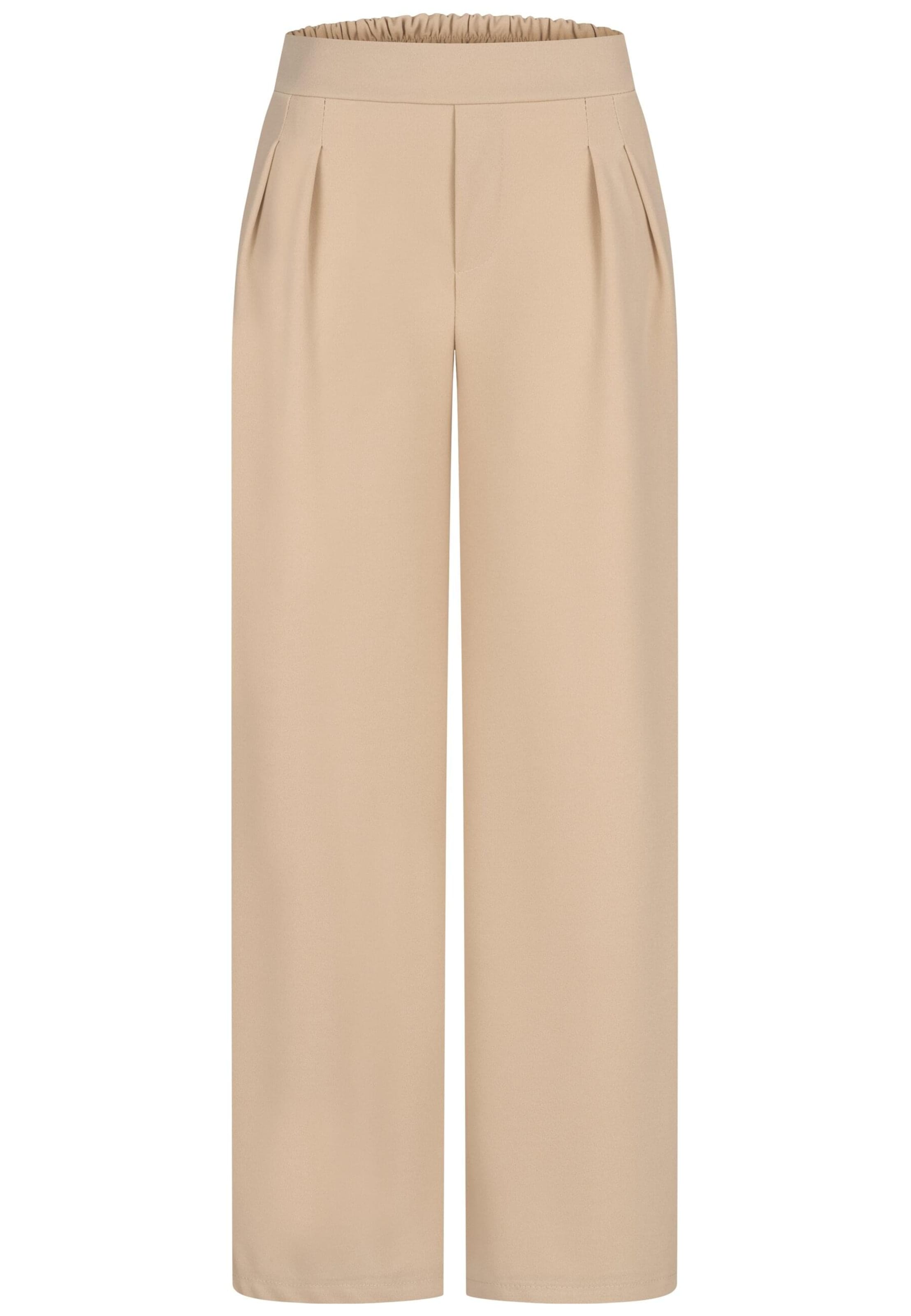 Cloud5ive - Pierna ancha Pantalón plisado en beige: frente