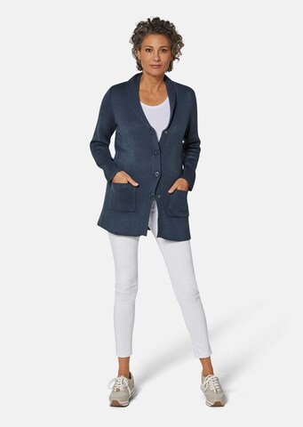 Goldner Strickjacke in Blau