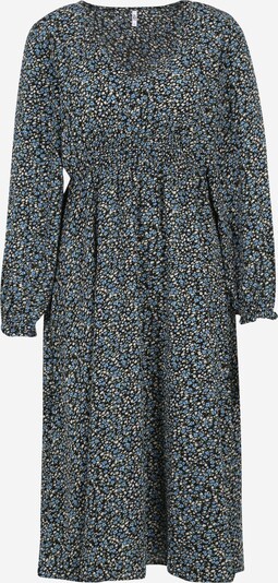 JDY Petite Kleid 'KATRIN' in rauchblau / schwarz / weiß, Produktansicht