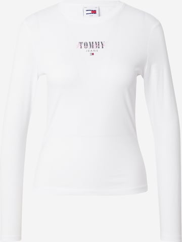 Tommy Jeans - Camisa 'ESSENTIAL' em branco: frente