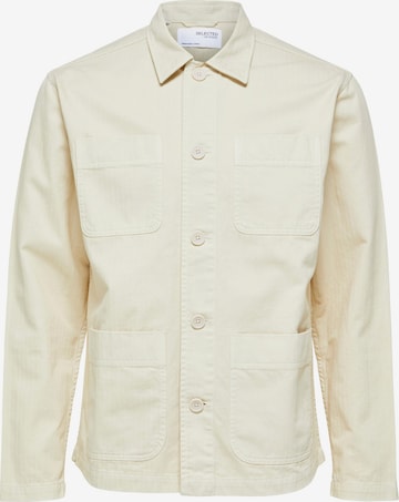 SELECTED HOMME Button Up Shirt 'Tony' in Beige: front