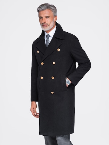 Manteau mi-saison Ombre en noir : devant