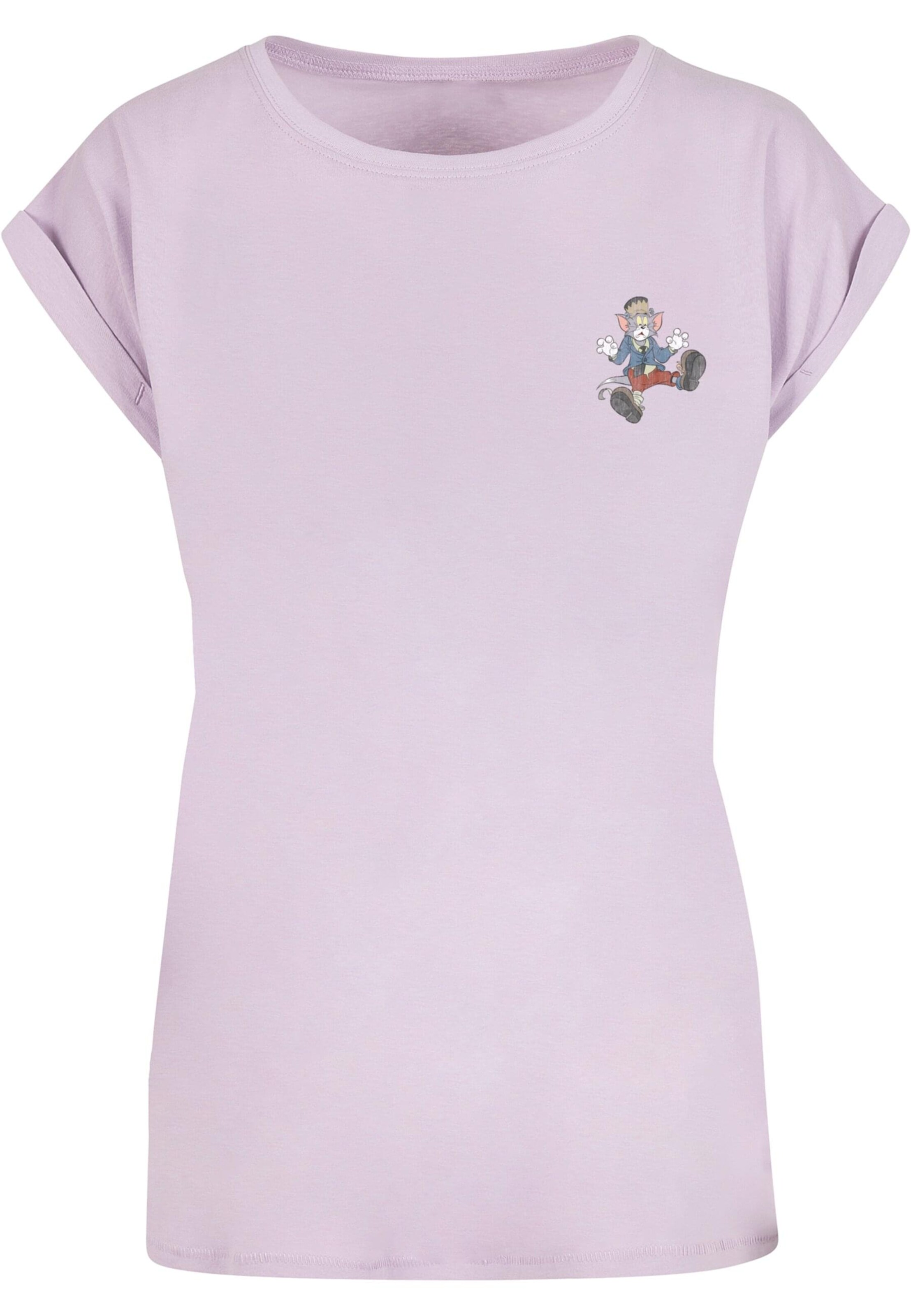 ABSOLUTE CULT Shirt 'Tom and Jerry - Frankenstein Tom' in Lila: voorkant