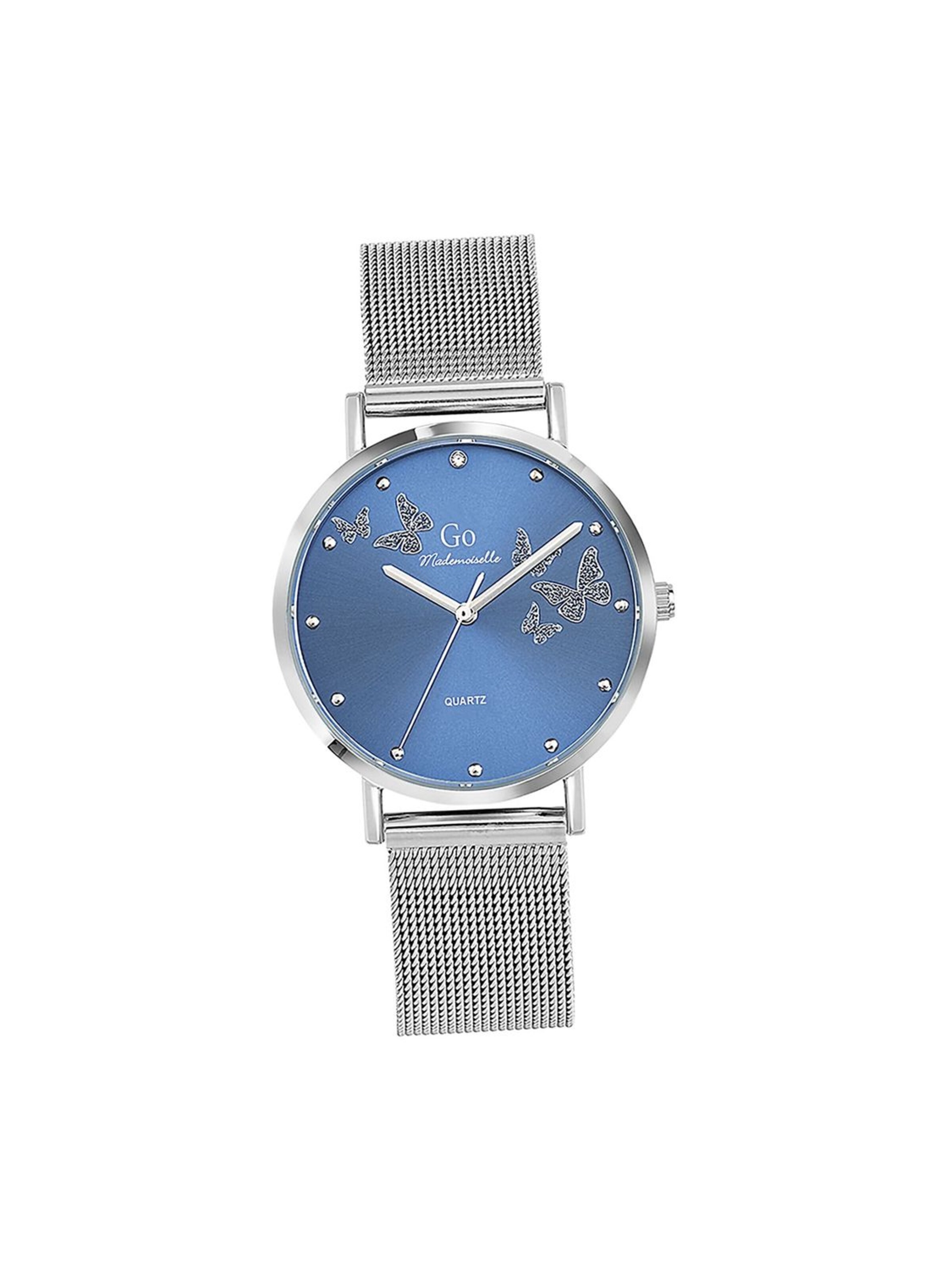GO GirlOnly - Reloj analógico en plata: frente