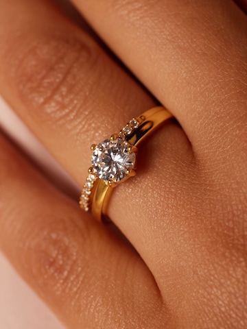 Lucardi Ring in Gold: front