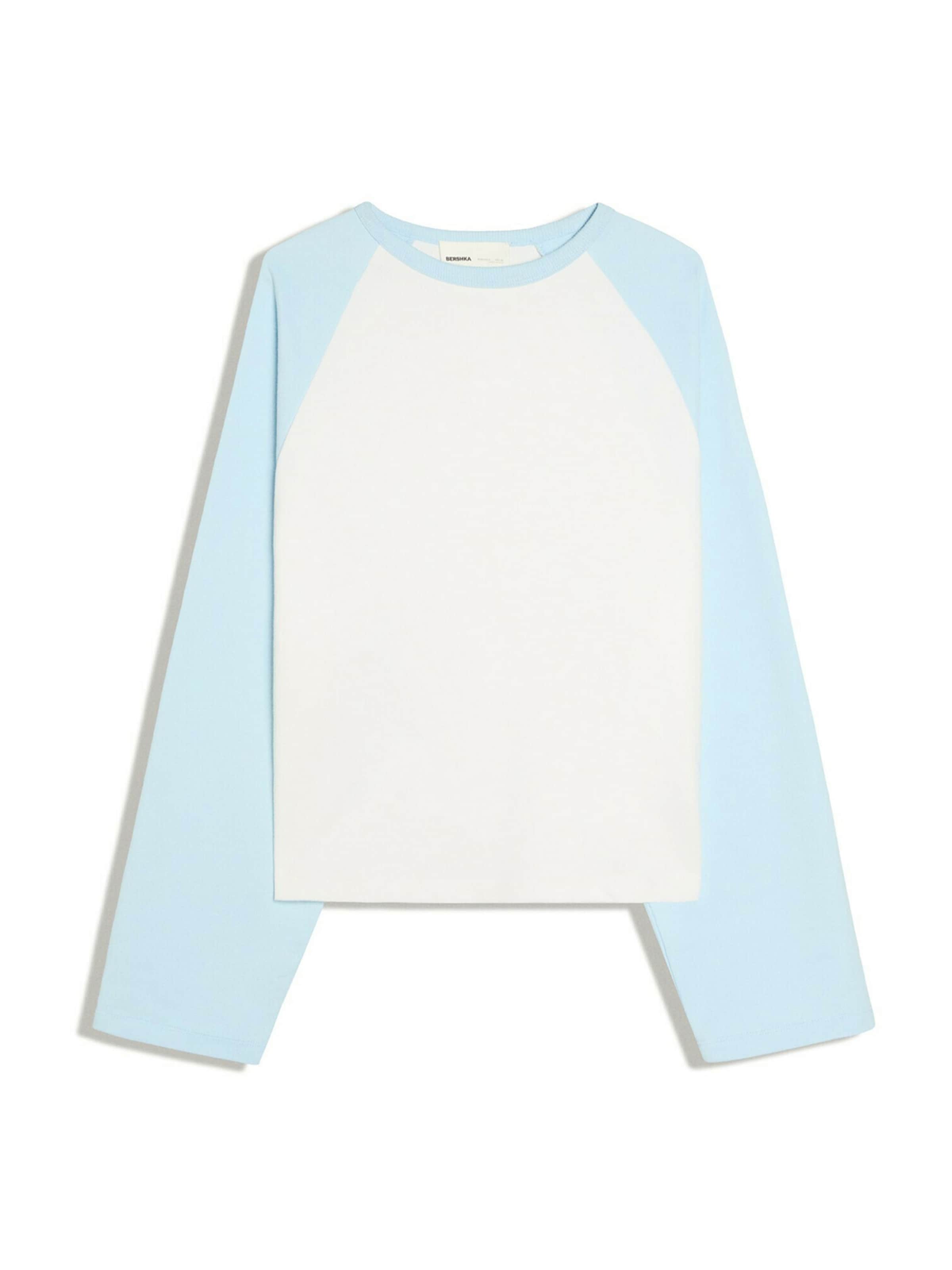 Bershka Shirt in Wit: voorkant
