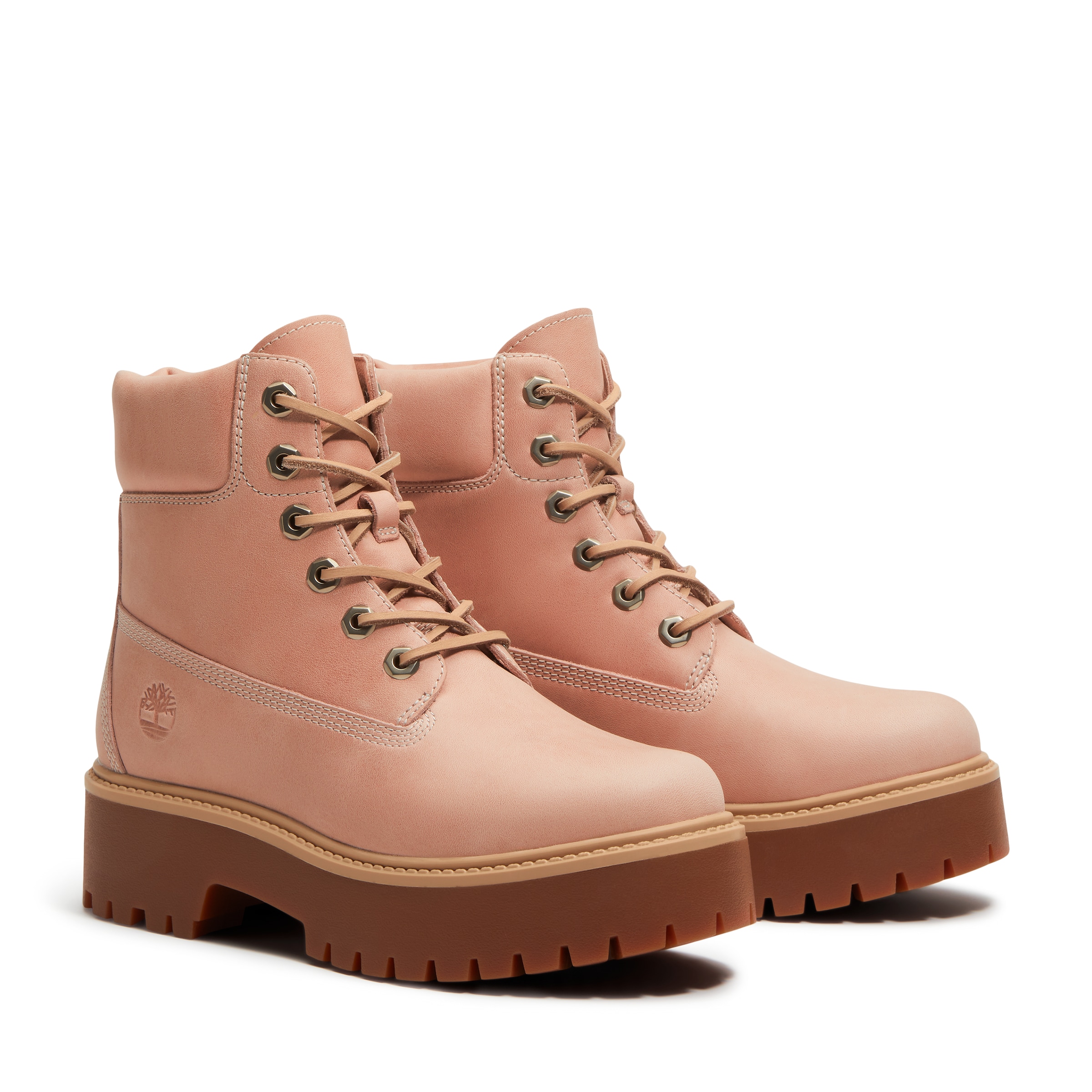 TIMBERLAND Lace-Up Ankle Boots in Pink