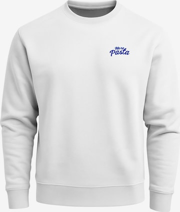Neverless Sweatshirt 'More Pasta' in Weiß: Vorderseite