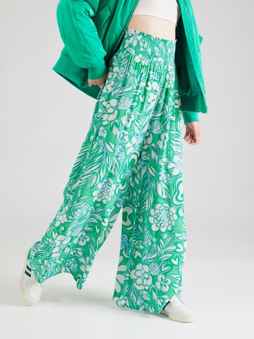 Fabienne Chapot Wide leg Broek 'Palapa' in Groen: voorkant