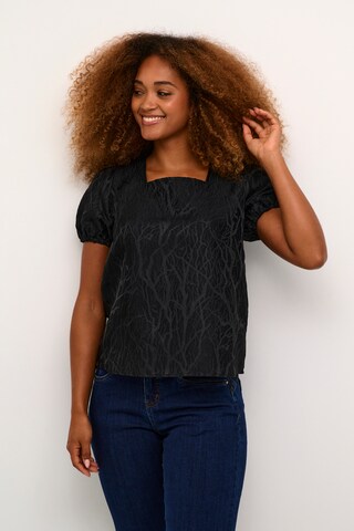 Cream Blouse 'Obban' in Black: front