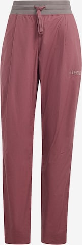 ADIDAS TERREX Regular Outdoor Pants 'Xploric' in Red: front